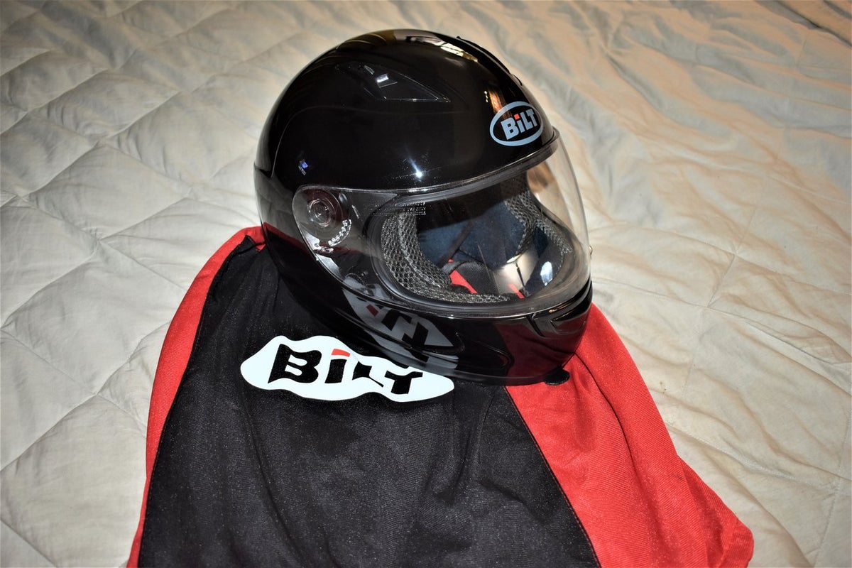 NEW -  BiLT 4 Kids Strike Motorcycle Helmet with Protective Bag, Youth Large