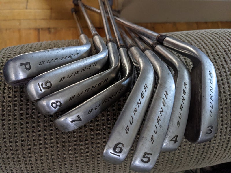Used Men's TaylorMade Right Handed Burner Iron Set Regular Flex Steel Shaft 3-PW
