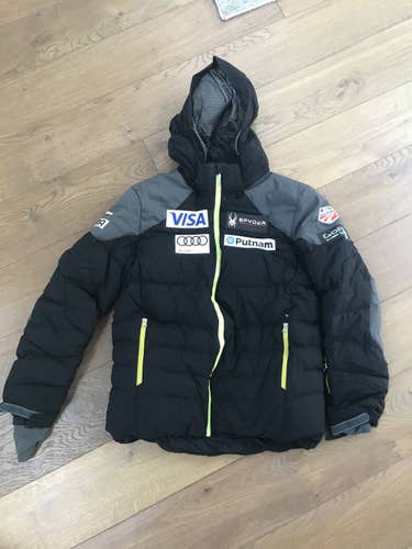 Black Men's US Ski Team Puffy Jacket
