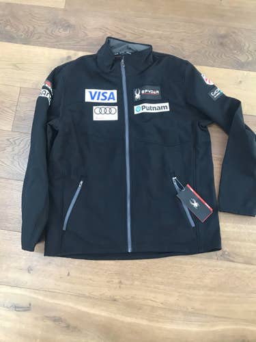 Black Men's Brand New US Ski Team Soft Shell