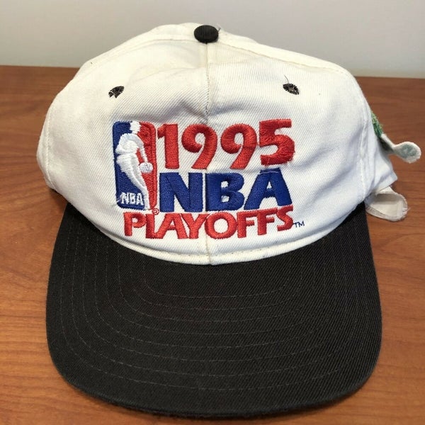 Seattle Sonics Hat Snapback Cap White Black Vintage 90s Basketball NBA Playoffs