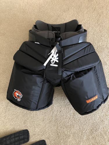 Black Senior Large Vaughn Pro Stock Goalie Pants