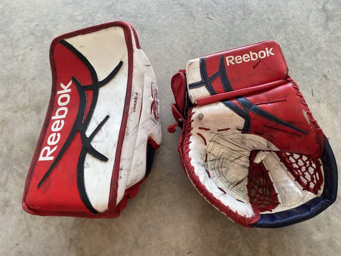 Red & White Regular Revoke Pro Glove And Blocker