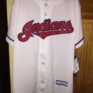 NEW  WHITE CLEVELAND INDIAN JERSEY size 10/12  #22 KIPNIS