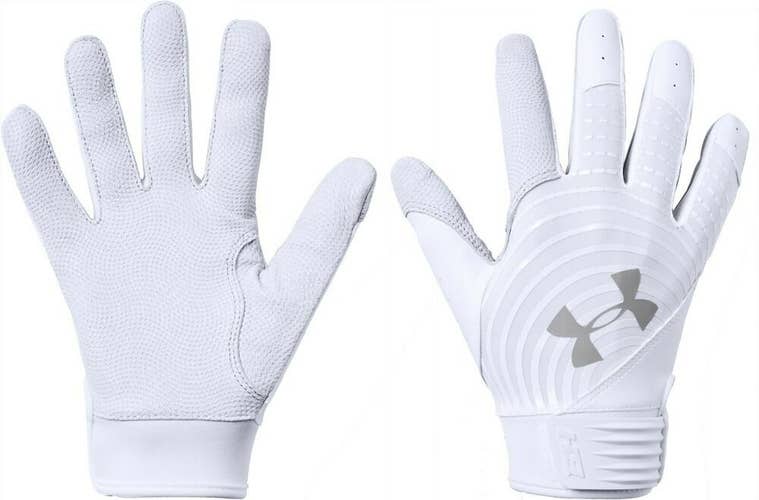 UNDER ARMOUR BRYCE HARPER BASEBALL BATTING GLOVES MENS MEDIUM PAIR SET WHITE BRAND NEW HTF RARE MED