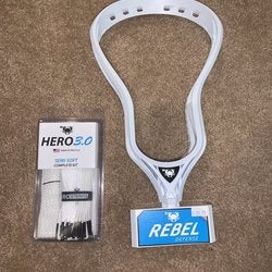 NEW ECD Defense Rebel Lacrosse Head and Hero 3.0 semi-soft mesh kit