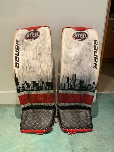 USHL Return Custom Bauer Ultrasonic Leg Pads