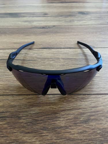 NEW Oakley Radar EV Advancer Sunglasses - Black Frame w/ Blue Multilayer Lens