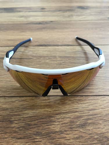 NEW Oakley Radar EV Advancer Sunglasses - White Frame w/ Red Multilayer Lens