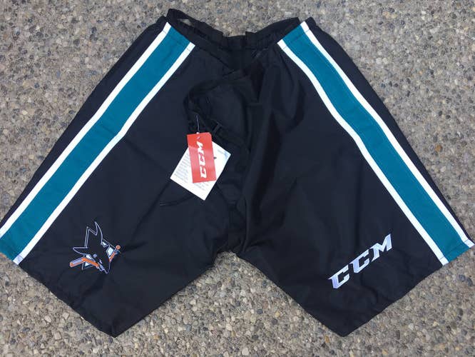 SAN JOSE SHARKS Heritage 30th Anniversary CCM Pro Stock Hockey Pant Shell PP10 LARGE