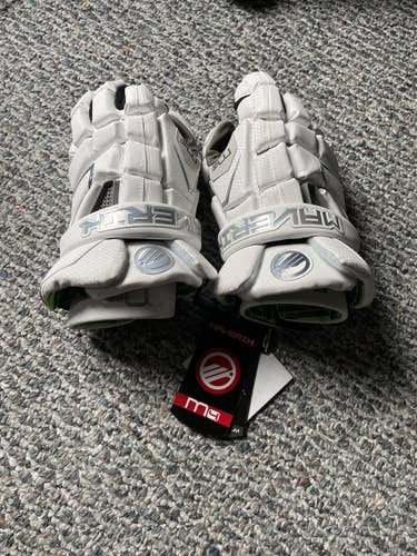 White New Player's Maverik 13" M4 Lacrosse Gloves