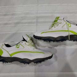 White and Lime Green Used Men's Size 11 (Women's 12) Footjoy Golf Shoes