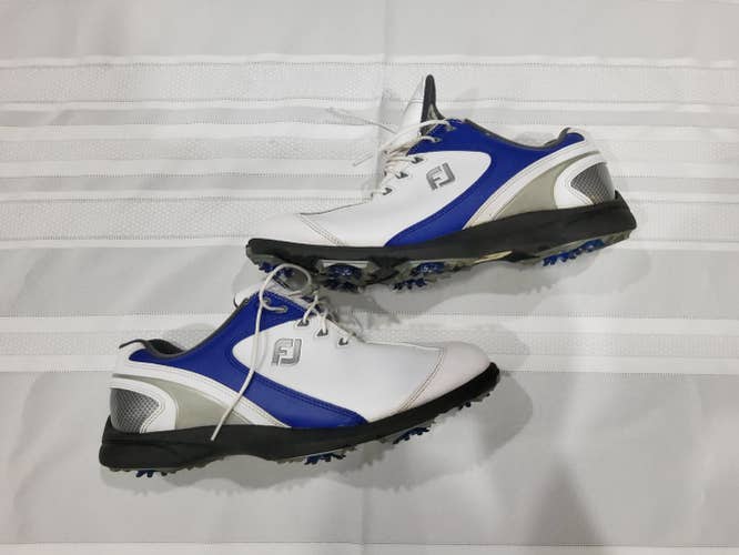 White/Blue/ Gray Used Men's Size 11 (Women's 12) Footjoy Golf Shoes