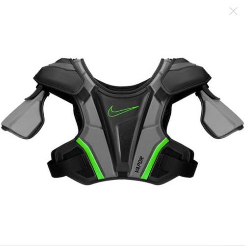 New Medium Nike Vapor 2.0 Lacrosse Shoulder Pads Black Green Lax