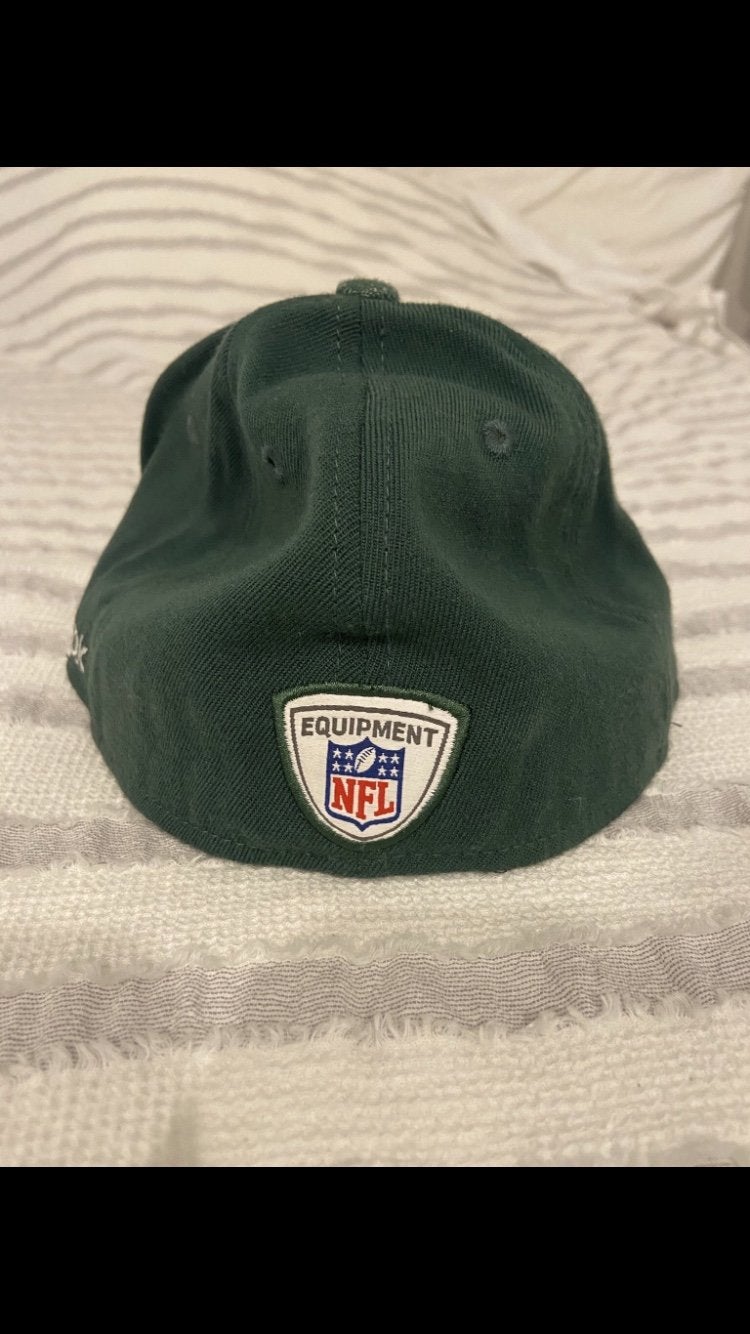 New York Jets Hat Mens L/XL White Green Reebok Sideline Head Wear