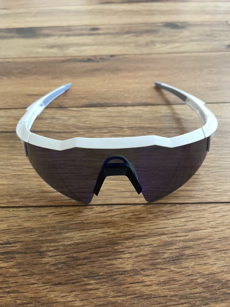 NEW 100% Speedcraft SL Sunglasses - White Frame w/ Blue Multilayer Lens