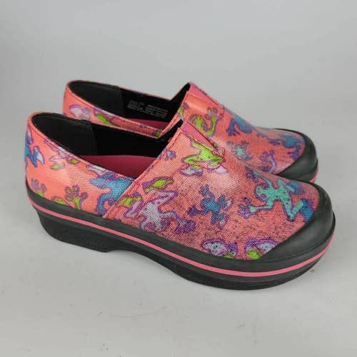 Dansko Girls Vesta Coated Clog Comfort Shoes Pink Blue Frog Slip On 1 EUR 30