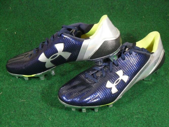 Under Armour UA Speedform Spotlight MC Low Fotoball Cleats Navy Blue Silver 12
