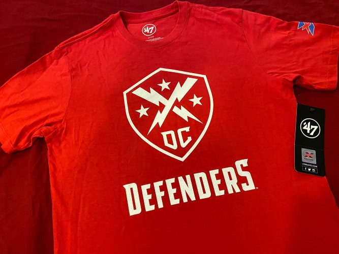 XFL Washington DC Defenders '47 Brand Red T-Shirt Size Small - NWT NEW