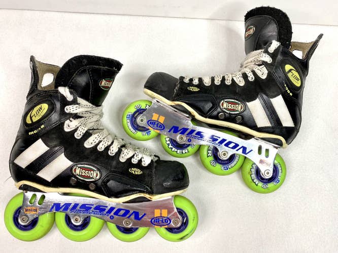 Mission Flow Mod6 Inline Hockey Roller Skates Size 8D (8 Men US Shoe/ Women 10