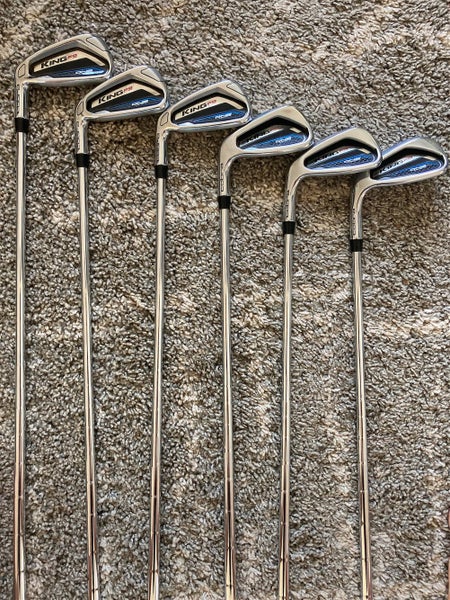 Used Left Hand King F9 Speedback Regular Flex Steel Shaft Iron Set