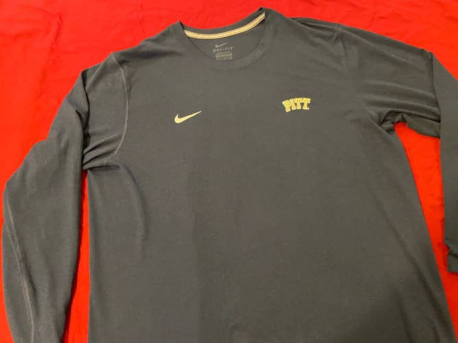 NCAA PITT / Pittsburgh Panthers Team Issued & Used Blue Adult Large T-Shirt