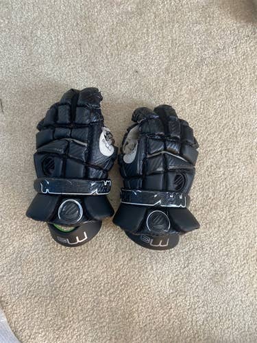Black Used Player's Maverik M3 12" Lacrosse Gloves