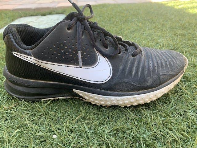 Black Used Youth Men's Size 8.0 (Women's 9.0) Turf Cleats Nike Low Cut