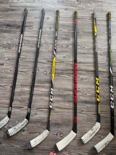Used Senior CCM Right Handed Tacks 2052 Hockey Stick Mid Pattern