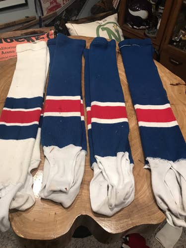 Vintage Game Used Rochester Americans Hockey Socks