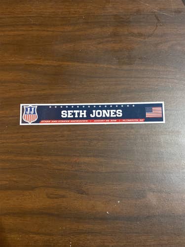 Seth Jones Team USA Game Used Name Plate