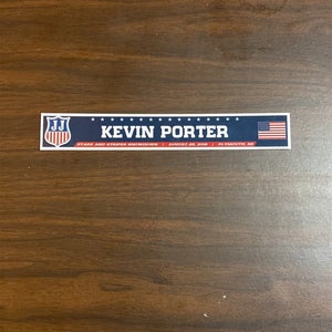 Kevin Porter Team USA Game Used Name Plate