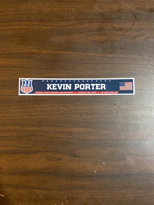 Kevin Porter Team USA Game Used Name Plate