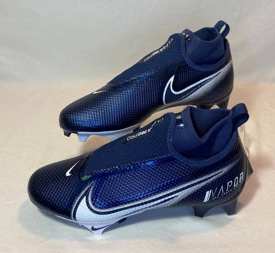 NIKE Vapor Edge Pro 360 "Midnight Navy" Men's Size 7/8.5W FlyKnit Football Cleats New