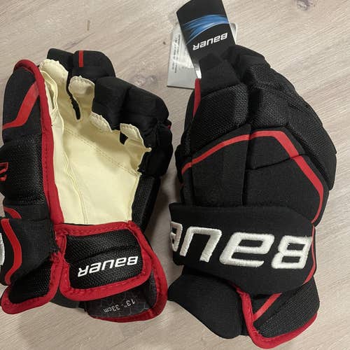 Black New Bauer Supreme 2S Pro 13" Gloves