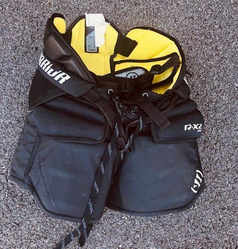 Black Junior Used Large Warrior Ritual X2 Hockey Goalie Pants