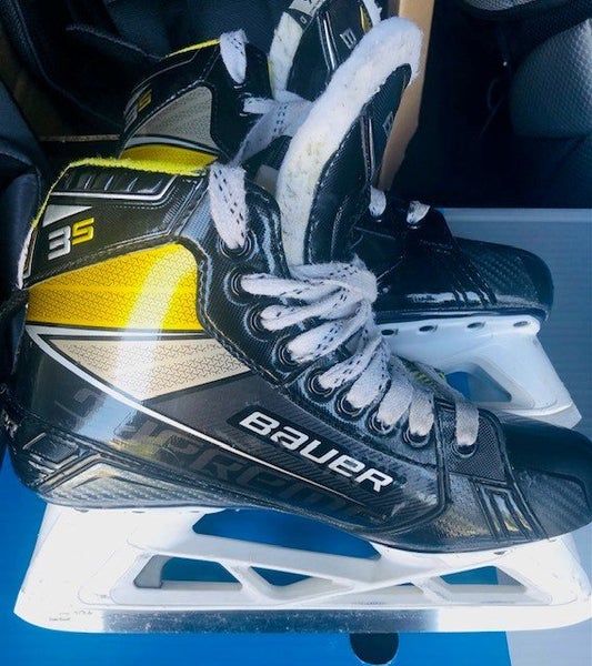 Used Senior Bauer Supreme 3s Hockey Goalie Skates Regular Width Size 6