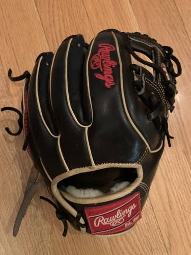Black High School/College Infield 11.25" Pro Preferred Baseball Glove