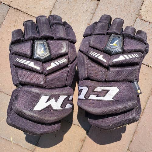 Black Used CCM Tacks 6052 Gloves 12"