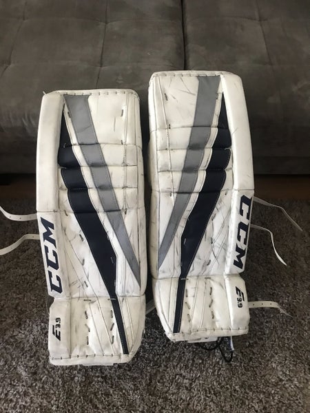 Blue Intermediate 29" CCM Extreme Flex E3.9 Goalie Leg Pads