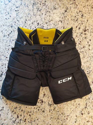 Black Intermediate Used Medium CCM Premier R1.9 Hockey Goalie Pants