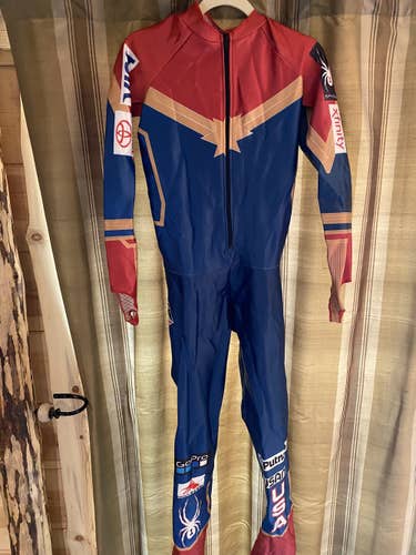 U.S Ski Team Wonder Woman DH - New Large Spyder Ski Suit FIS Legal