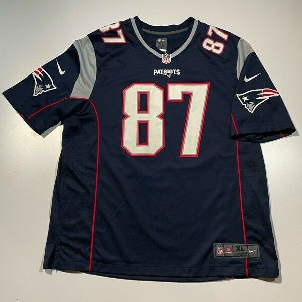 Rob Gronkowski New England Patriots Nike Onfield Jersey Men's Large  Blue 87