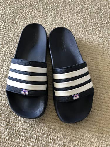 Colin Blackwell New York Rangers Team Issued Adidas slides 10