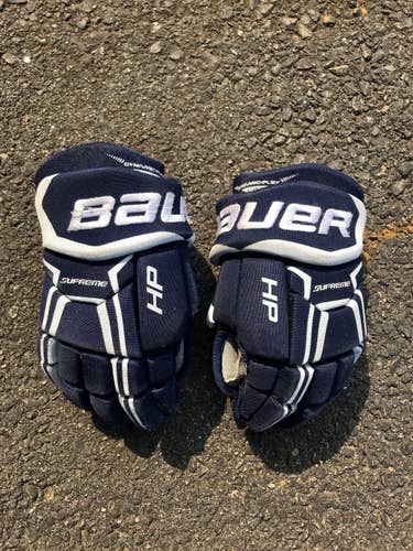 Navy Junior Used Bauer 11" Supreme HP Gloves