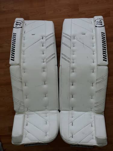 White Used Senior 32" Warrior Ritual G3 Goalie Leg Pads