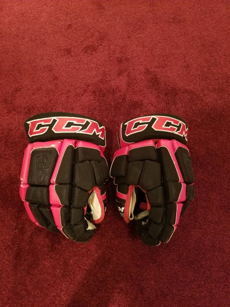 Used Senior CCM U+ 12 Gloves 13" Chicago Blackhawks