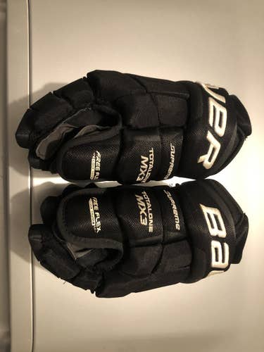 Used Black Senior Bauer 13" Supreme TotalOne MX3 Gloves