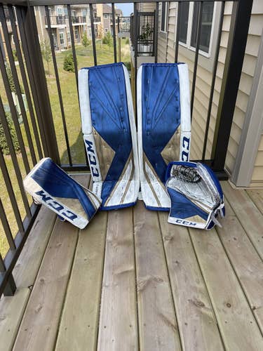 Blue Senior 34" Regular Pro Stock Premier II Pro Goalie Full Set