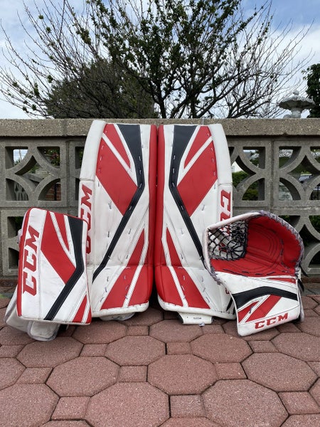 Red Senior 33" CCM Premier P2.9 Goalie Leg Pads